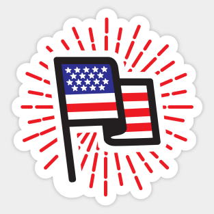 American Flag Sticker